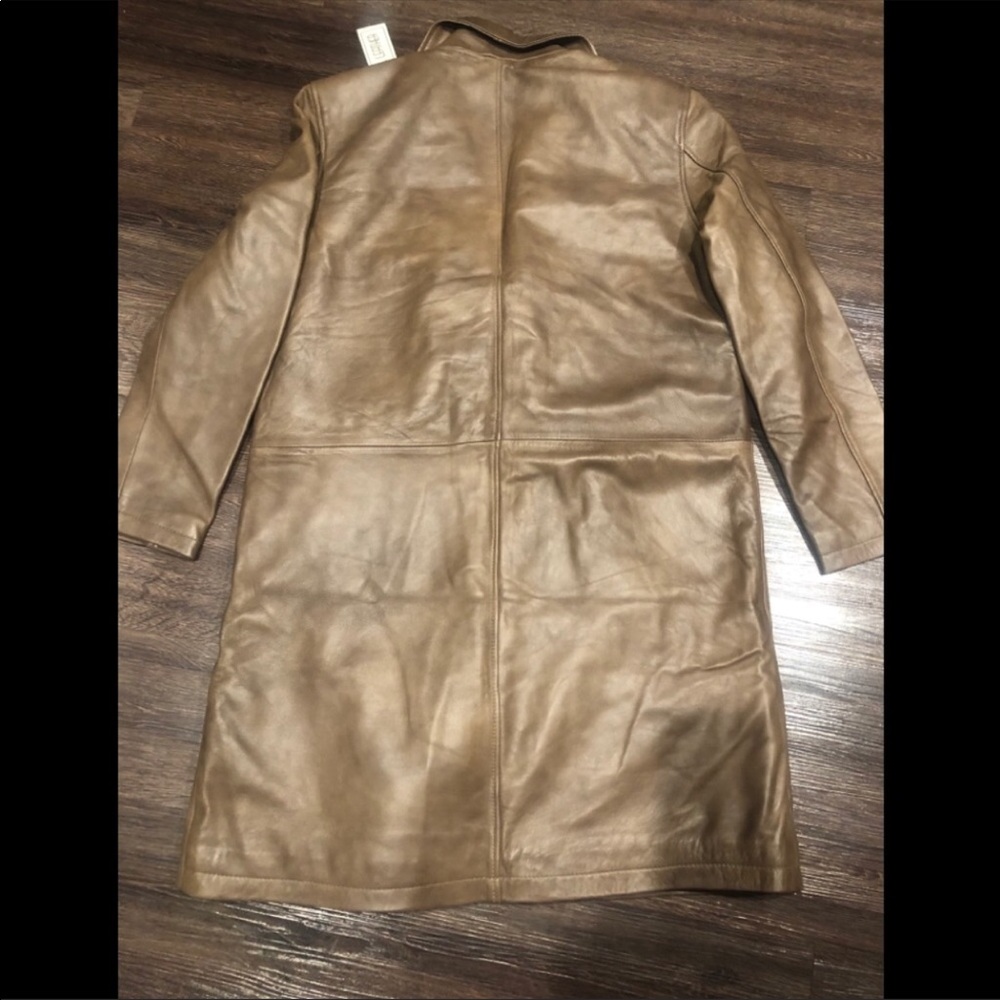 🎾 Batman Real leather brown coat NWT - Picture 8 of 8